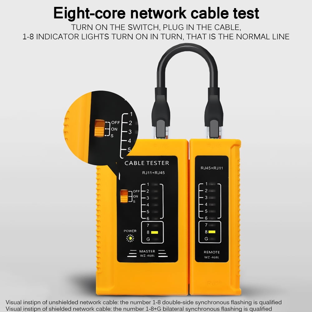 Network Tester RJ45 RJ11 Network Cable Telephone line Network Tester Leather Bag HFDZ&SW 